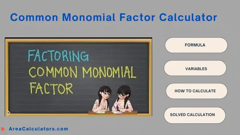 Common Monomial Factor Calculator