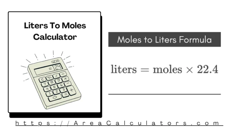 Liters To Moles Calculator