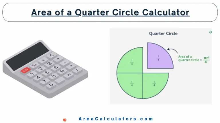 area of a quarter circle calculator