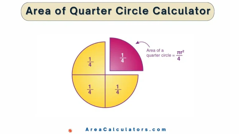 area of quarter circle calculator