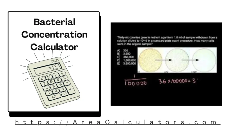 bacterial concentration calculator