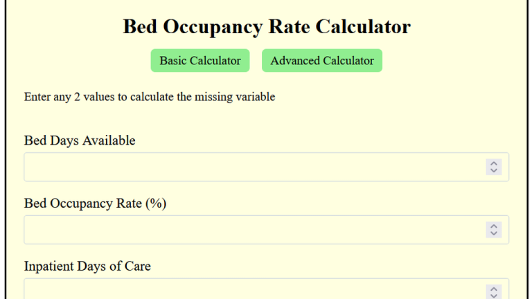 bed occupancy calculator