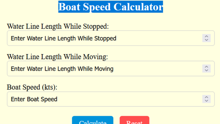 boat speed calculator