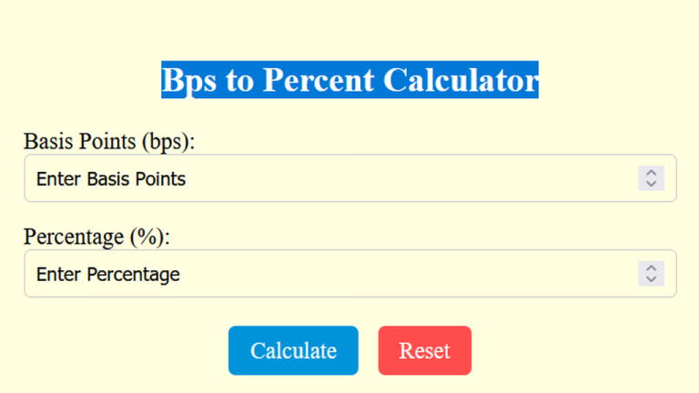 bps to percent calculator