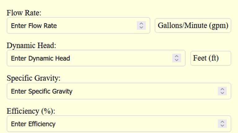 brake horsepower calculator