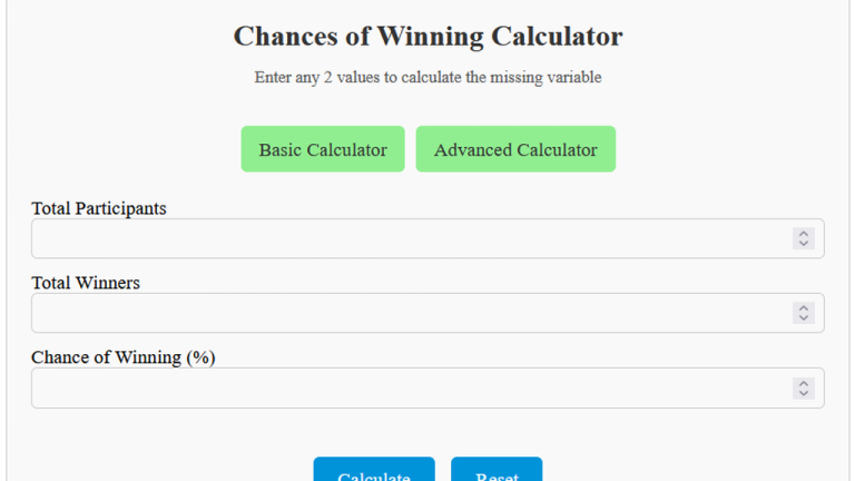 chances of winning calculator