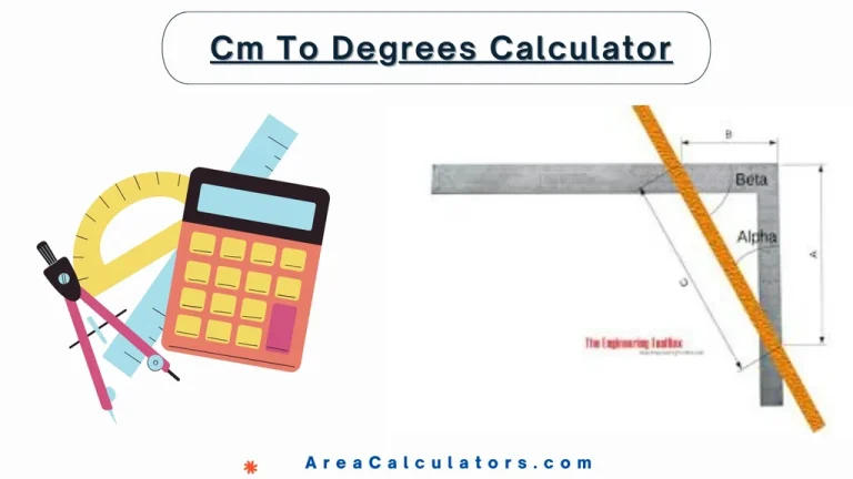 cm to degrees calculator