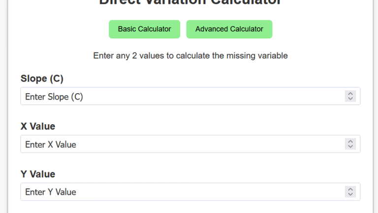 direct variation calculator