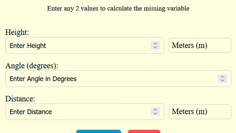 distance angle calculator