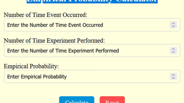 empirical probability calculator