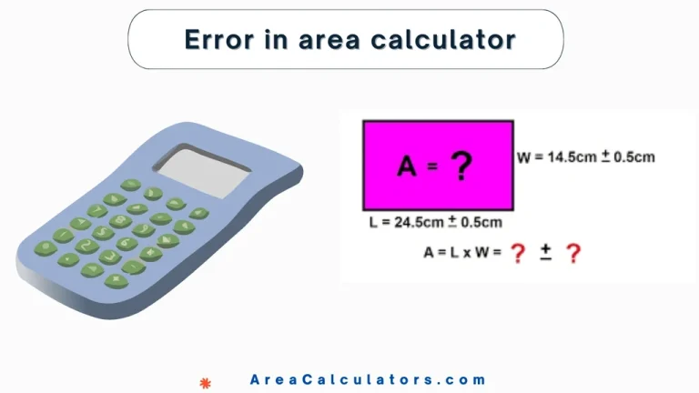 error in area calculator