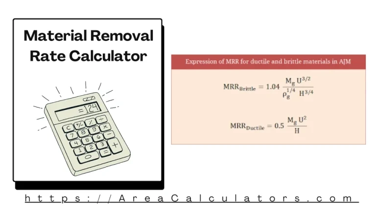 material removal rate calculator