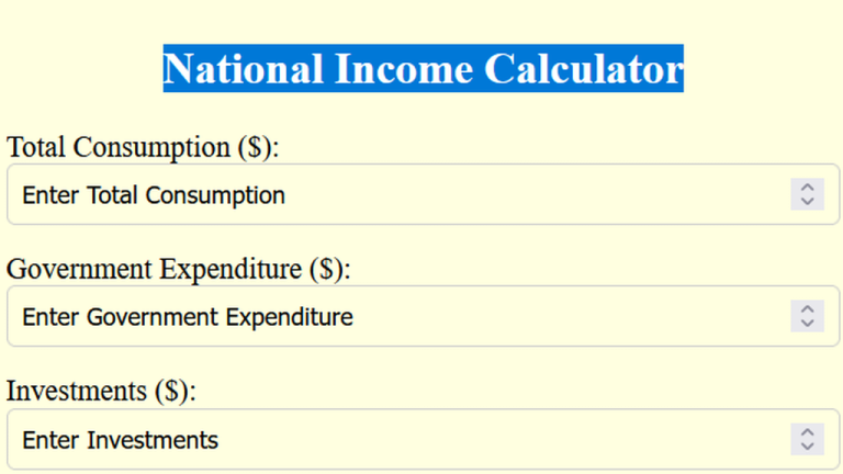 national income calculator