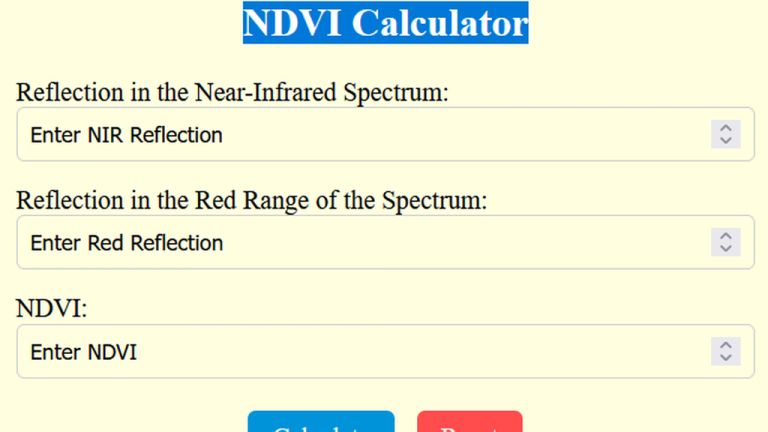 ndvi calculator