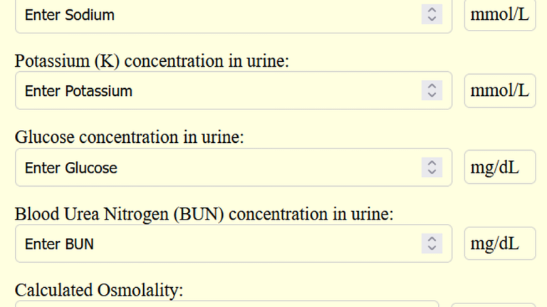 osmolality urine calculator