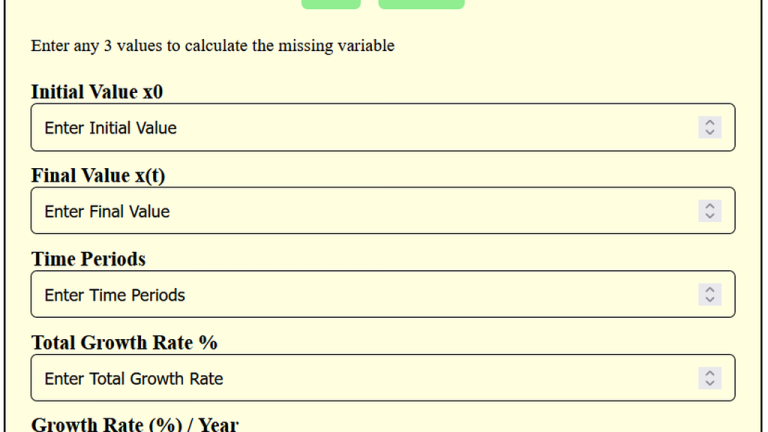 percent growth calculator