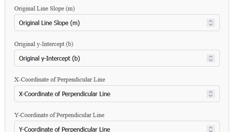 perpendicular line calculator