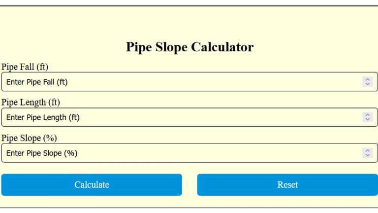 pipe slope calculator