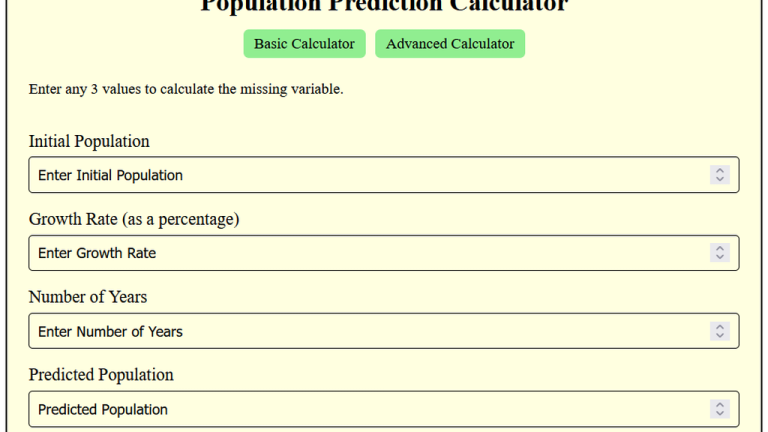 population prediction calculator