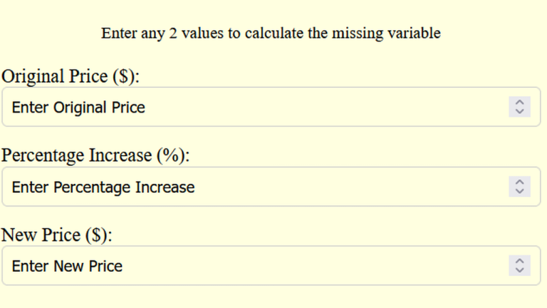 price increase calculator