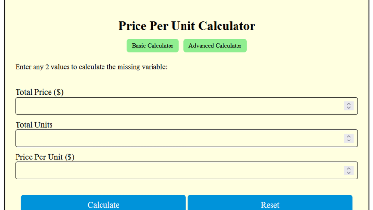 price per unit calculator