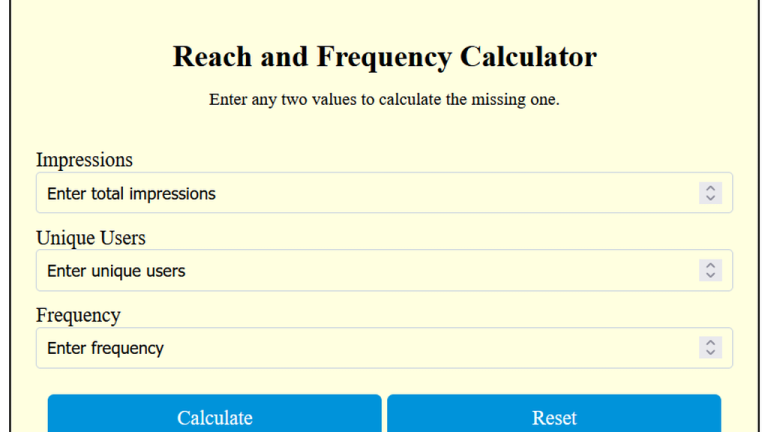 reach and frequency calculator
