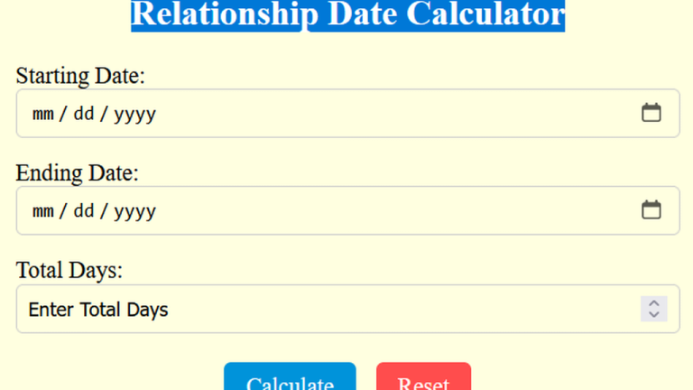 relationship date calculator