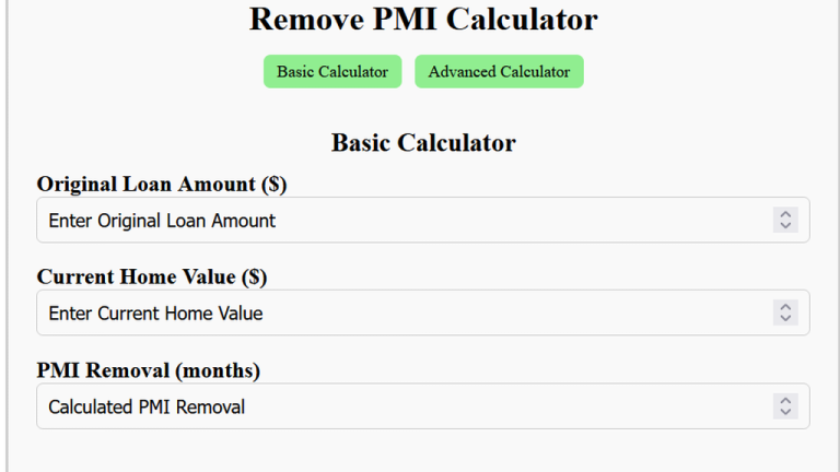 remove pmi calculator