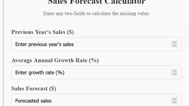 sales forecast calculator