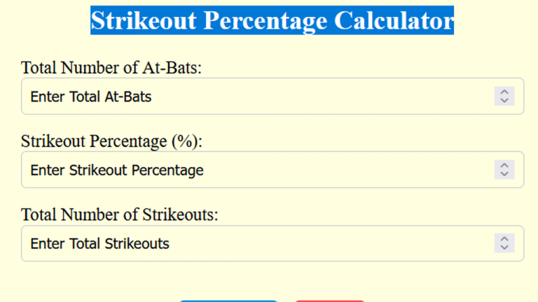 strikeout percentage calculator