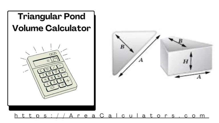 triangular pond volume calculator